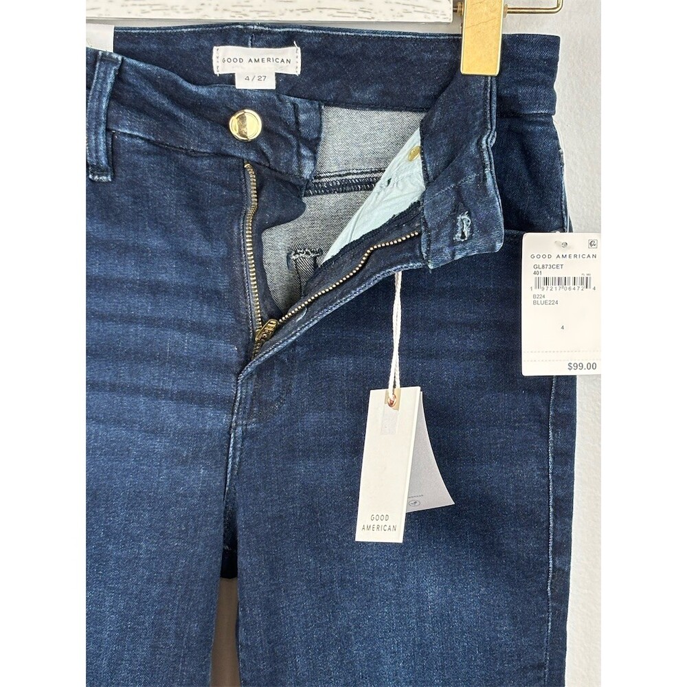 Good American Always Fit Good Legs Skinny Jeans Medium Dark Wash High Rise - Picture 10 of 14